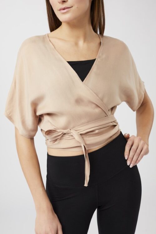 Zavinovací top z vegánskeho hodvábu Wrap Top Oversize Mandala