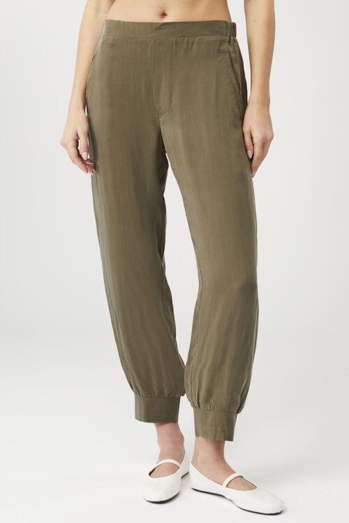 Štýlové nohavice z vegánskeho hodvábu Milan Pants Mandala
