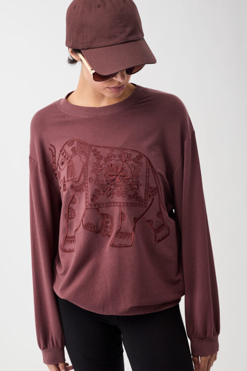 Mäkký oversized sveter Ganesha Sweater Mandala