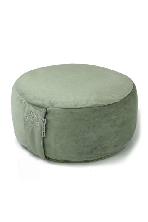 Zamatový meditačný vankúš 30 cm s BIO pohánkou