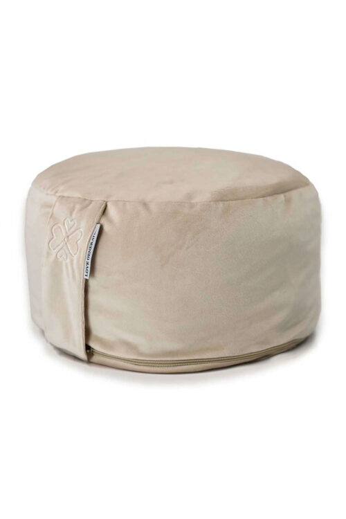 Zamatový meditačný vankúš 30 cm s BIO pohánkou
