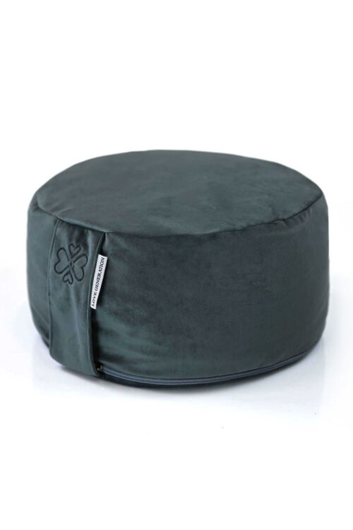 Zamatový meditačný vankúš 30 cm s BIO pohánkou
