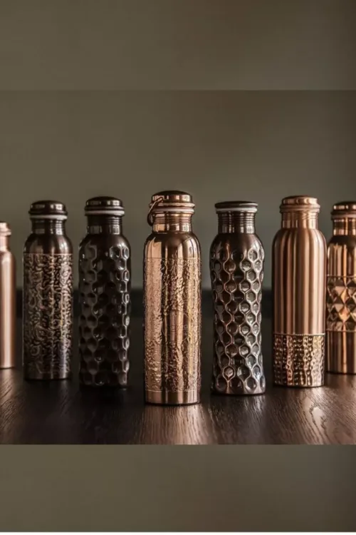 Medená fľaša na vodu 1 liter Diamond