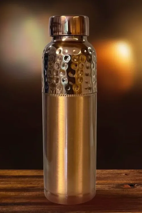 Medená fľaša na vodu 1 liter Tepaná