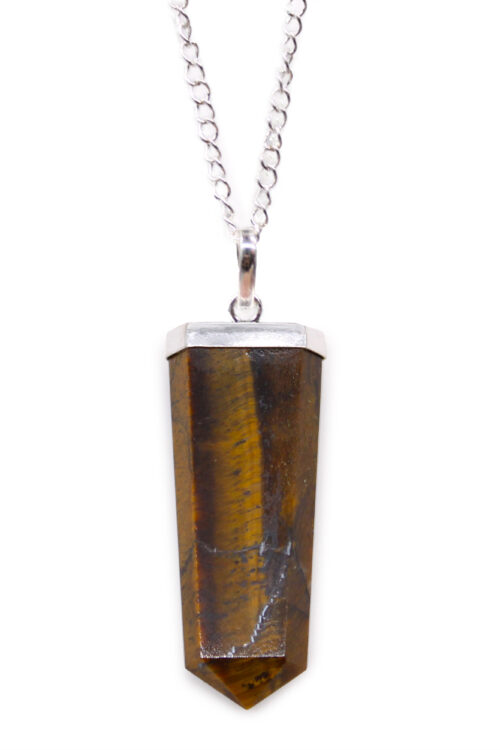 Prívesok z drahých kameňov Tigrie Oko Plochý