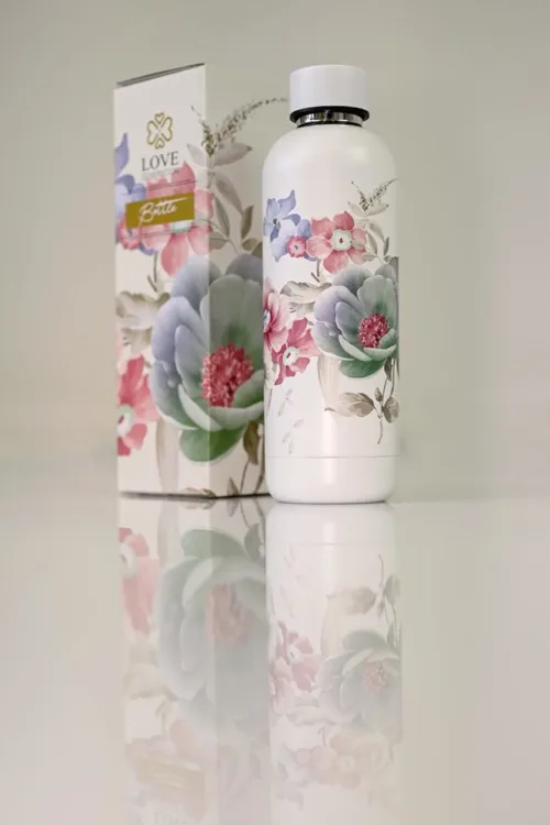 Termofľaša na vodu 500 ml White Flowers