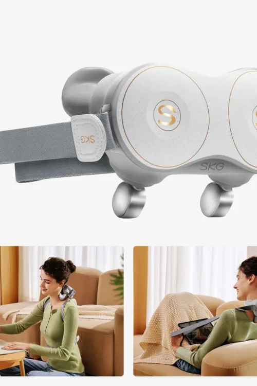 Masážny prístroj na krk s kompresorom a červeným svetlom SKG H7-E