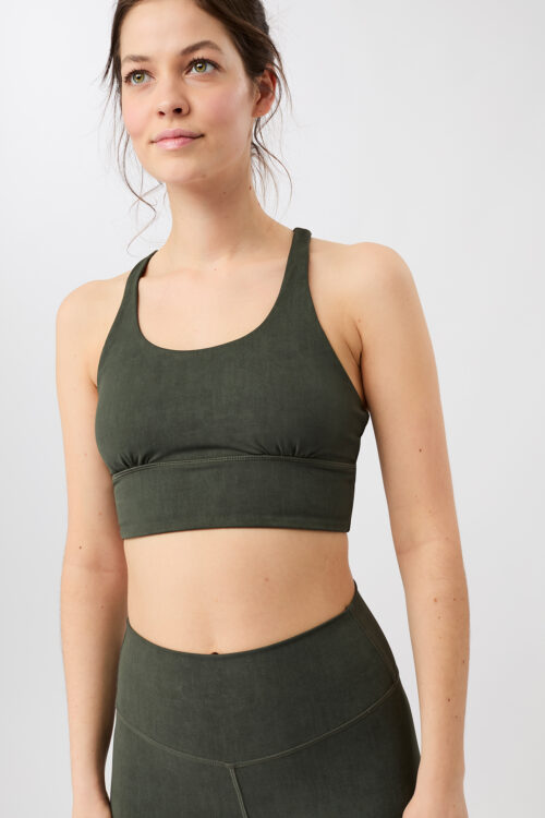 Športová podprsenka s potlačou Monoprinted Bra Mandala BR16JE88 Moss