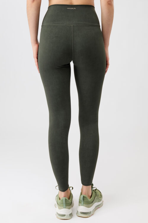 Športové legíny s potlačou Monoprinted Tights Mandala BR16JE88 Moss