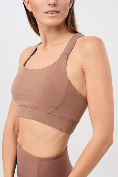Podprsenka na jogu Extra Support Bra Mandala BR25JE28 Cappucino