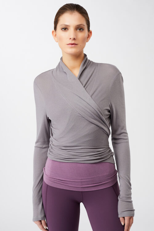 Všestranný zavinovací sveter Allround Jacket Mandala JA20KN01 Grey