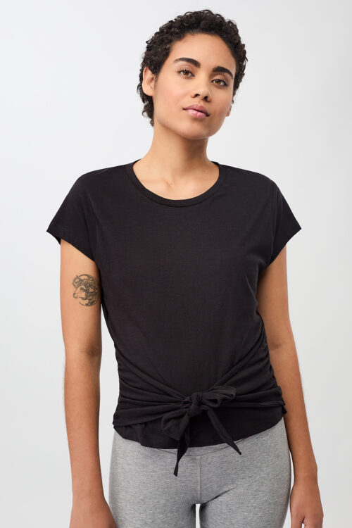 Tričko so zaväzovaním American Tee Mandala TS17JE10 Black