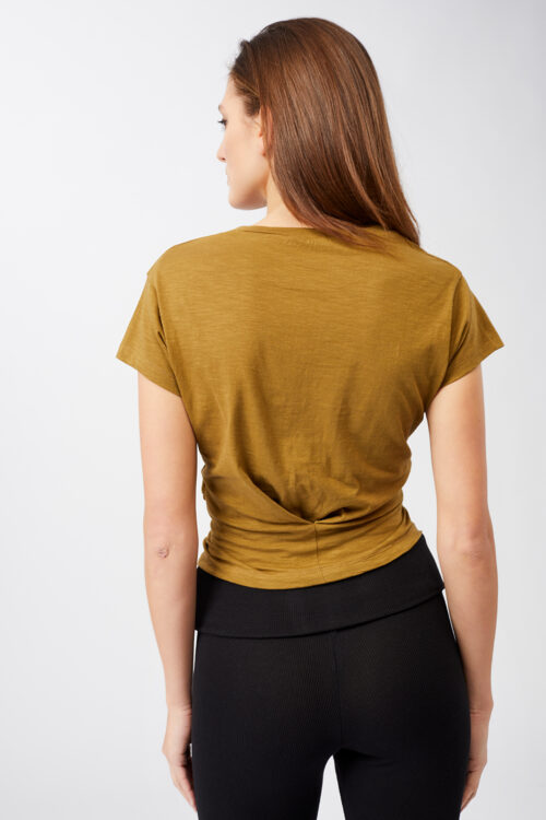 Tričko so zaväzovaním American Tee Mandala TS17JE10 Olive