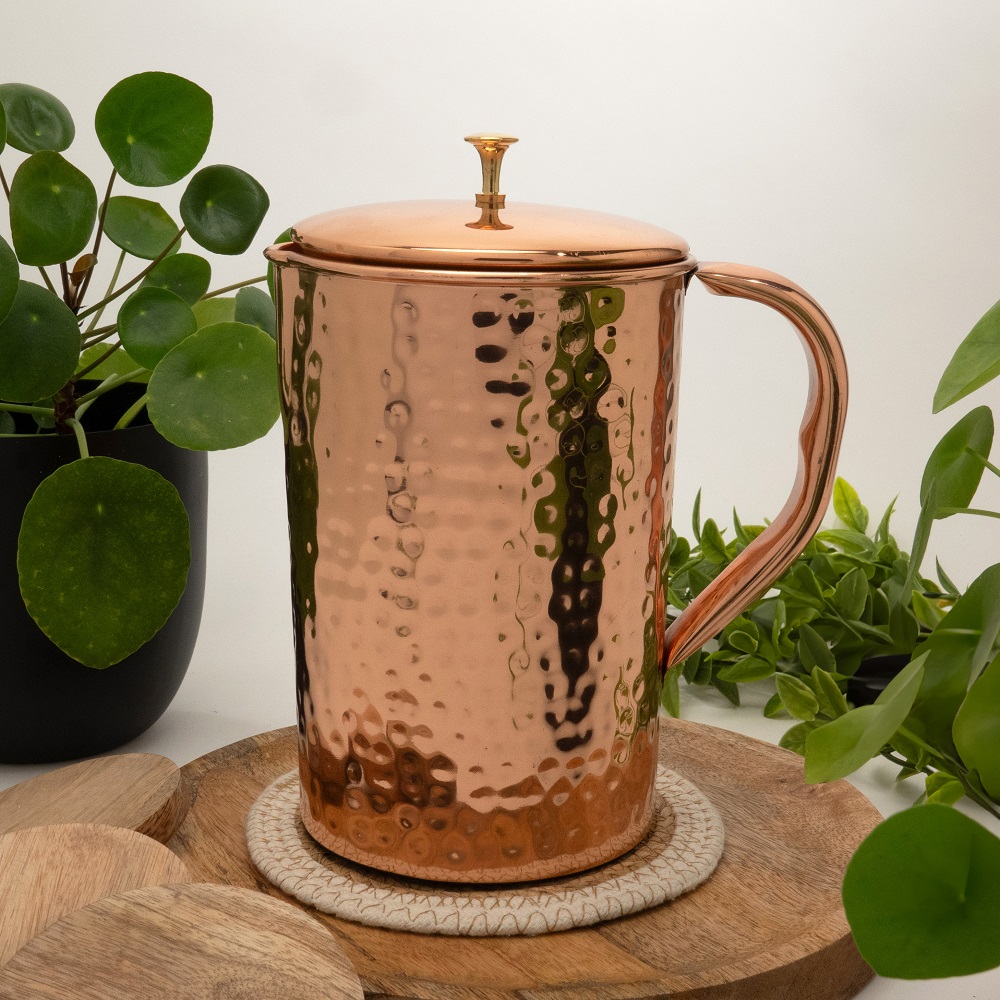 Medená kanvica 2 l robustná 760 g Tepaná Medená kanvica 2 l robustná 760 g Tepaná