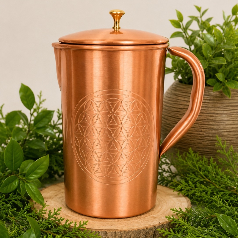 Medený džbán 1,5 liter Kvet života Medený džbán 1,5 liter Kvet života